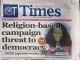 Religion-based campaign threat to democracy...NCCE expresses worry